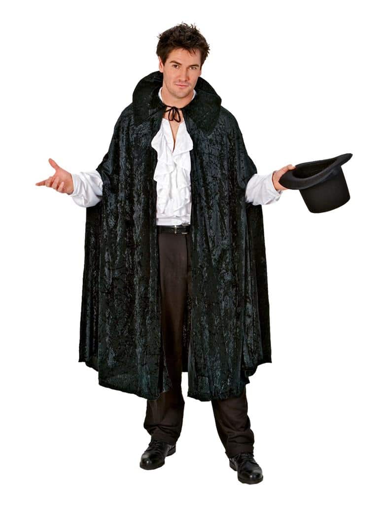 Kostüm: Zauberer-Mantel mit Kragen Größe: Einheitsgröße