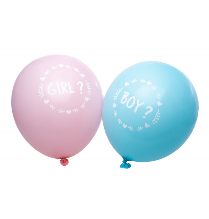 Deko: Boy or Girl   Latex Ballons  Gr. : 27 cm / 6 Stück