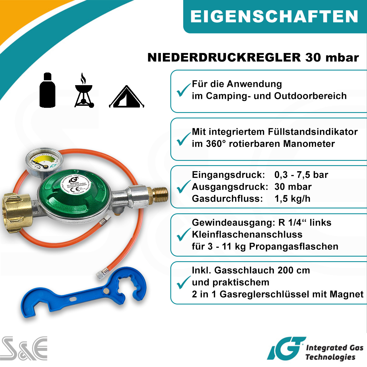 805730P200_04_eigenschaften_camping_gasdruckregler_30mbar_mit_manometer_inkl._gasflaschen_schlüssel_und_gasschlauch_200cm