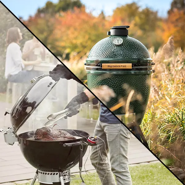 Weber Holzkohlegrill vs. Keramikgrill von Big Green Egg