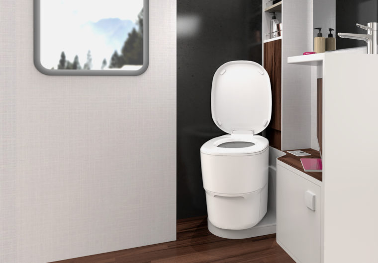 CLESANA C1L Toilette mit L-Adapter,   wasserlose Campingtoilette