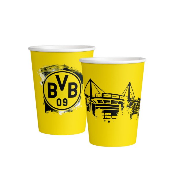 Geschirr: Becher BVB Dortmund 8 Stck.
