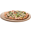 Pizza mit Pizzastein rund