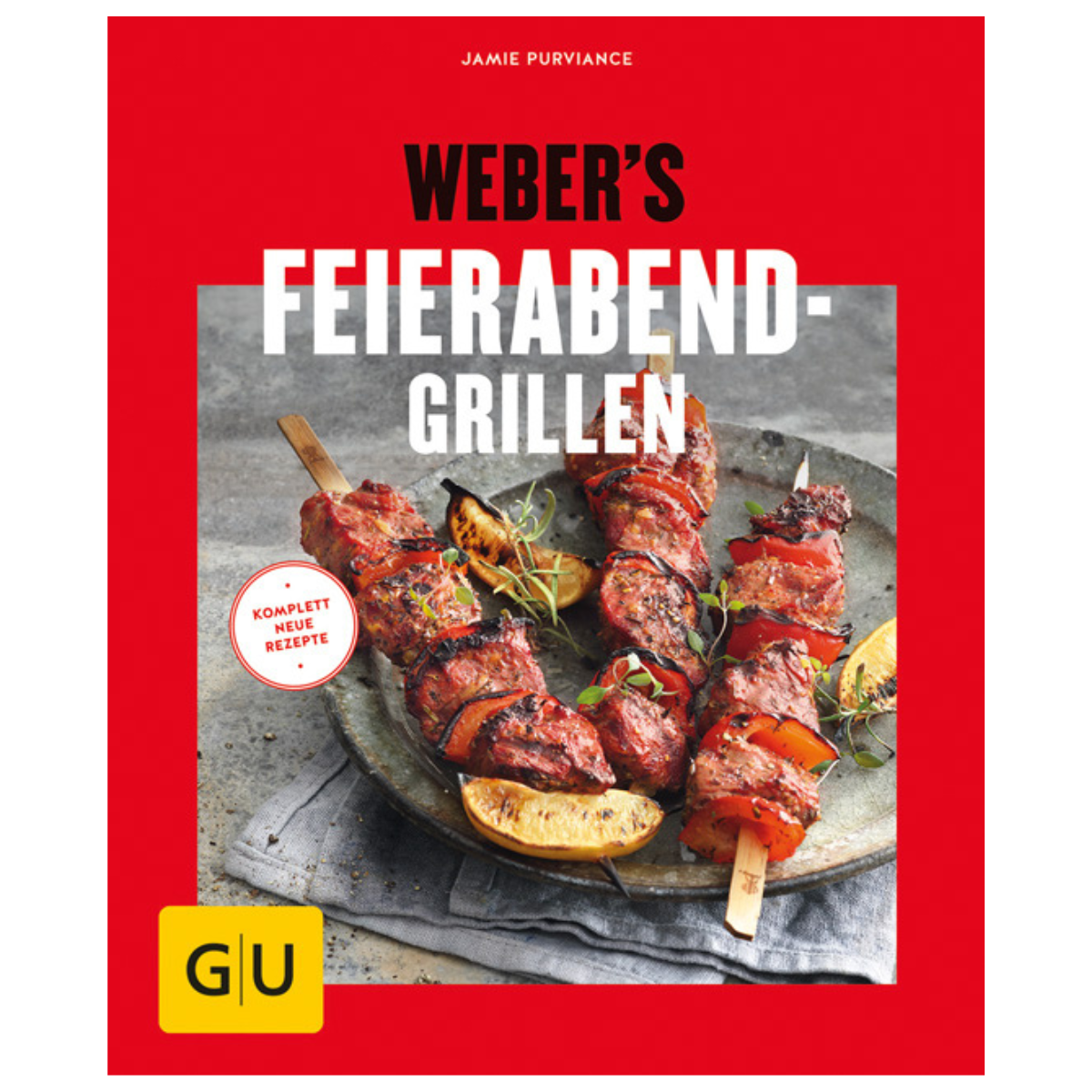 Grillbuch "Weber's Feierabend Grillen" von Jamie Purviance, rot