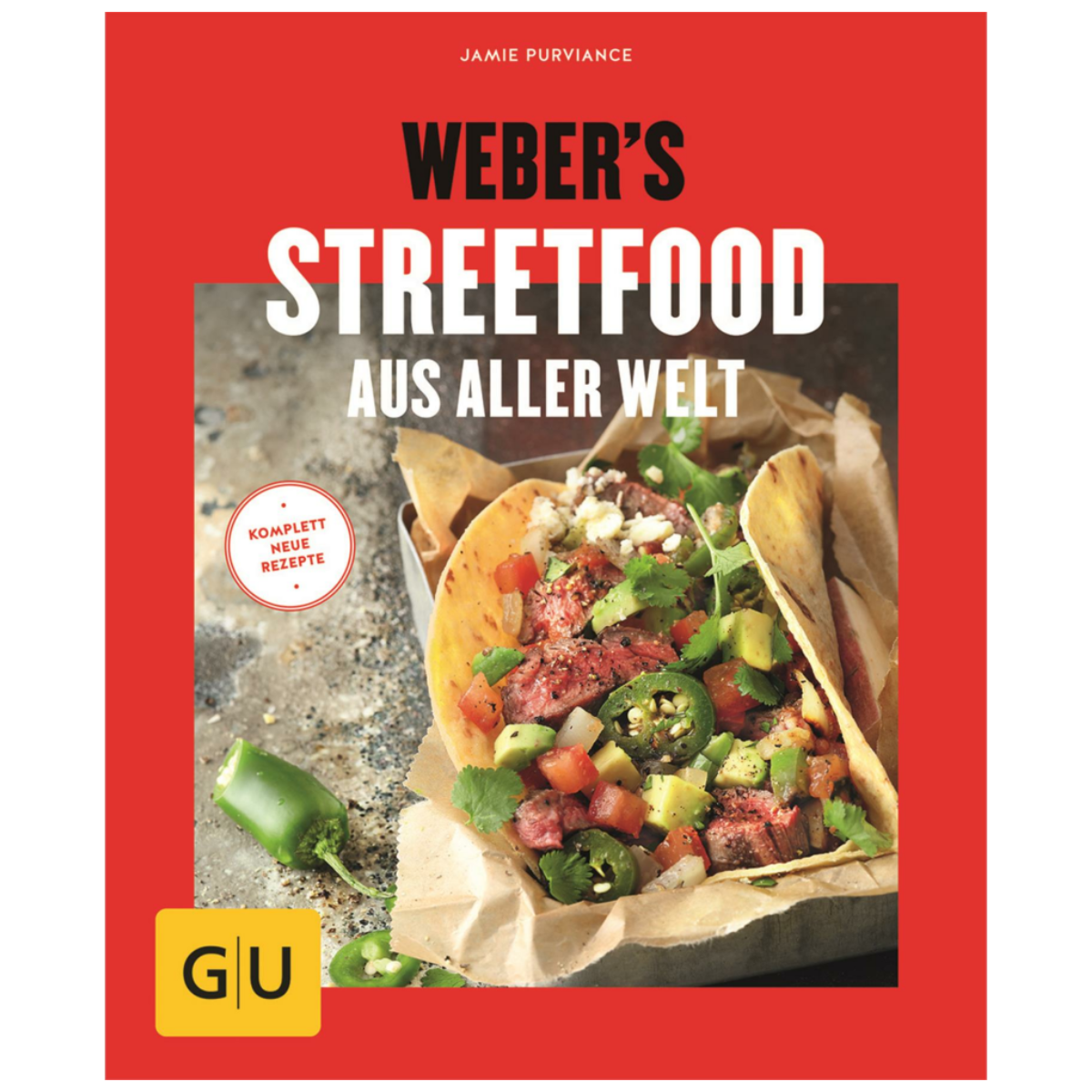 Grillbuch "Weber's Streetfood aus aller Welt" von Jamie Purviance, rot