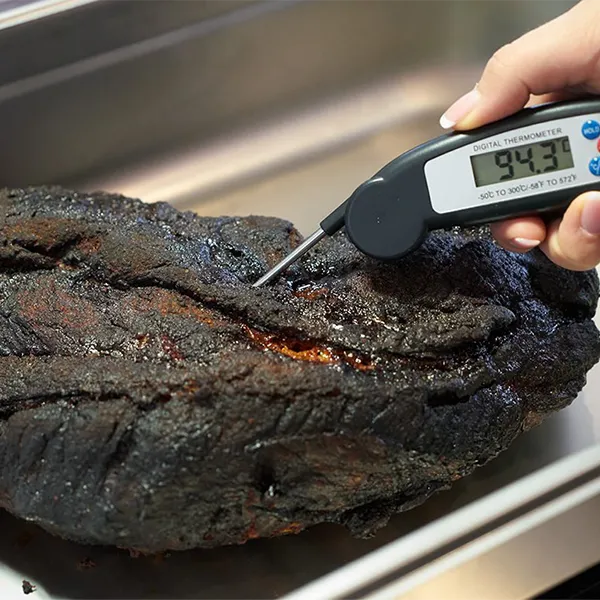 Thermometer für den Einstieg mit einem gut durchgebratenen Stück Fleisch