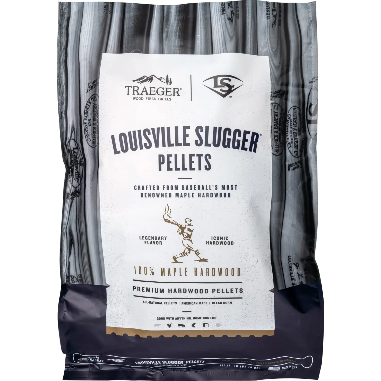 Traeger Louisville Slugger Maple Ahorn Pellets