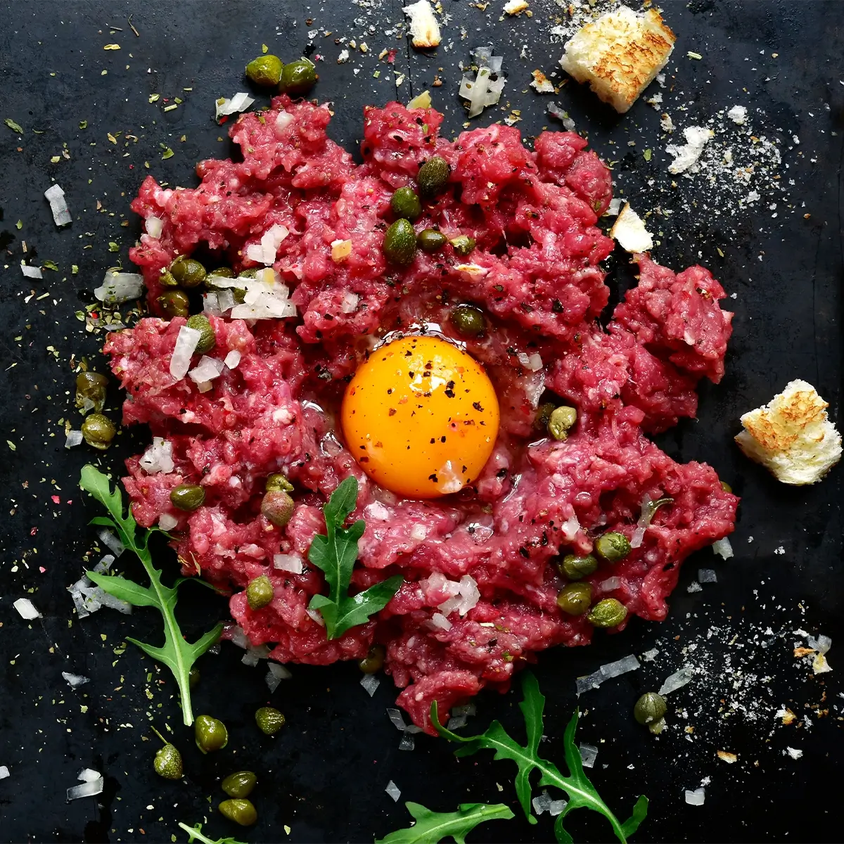 Beef Tartare mit Krustis