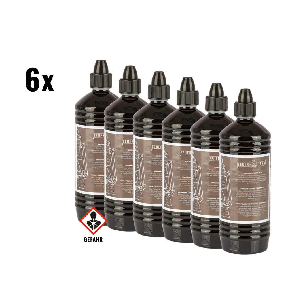 6 x Feuerhand Lampenöl für Sturmlaternen und  Petroleumlampen - Petromax