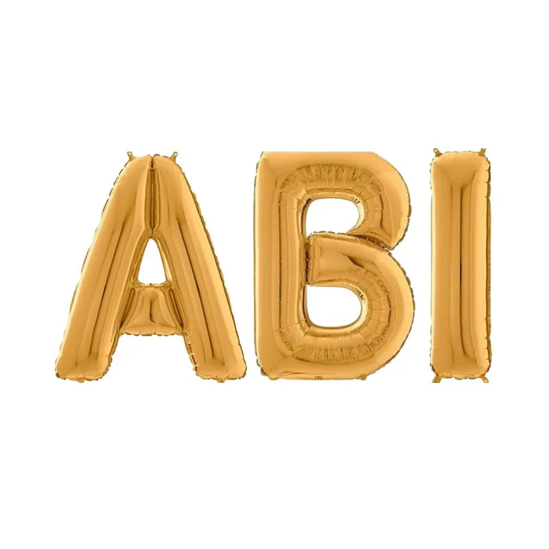 Folienballon: ABI  , gold Buchstaben Gr.:  66 cm 