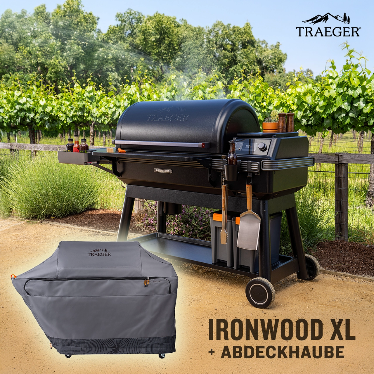 Traeger Ironwood XL Pelletgrill  inklusive Abdeckhaube
