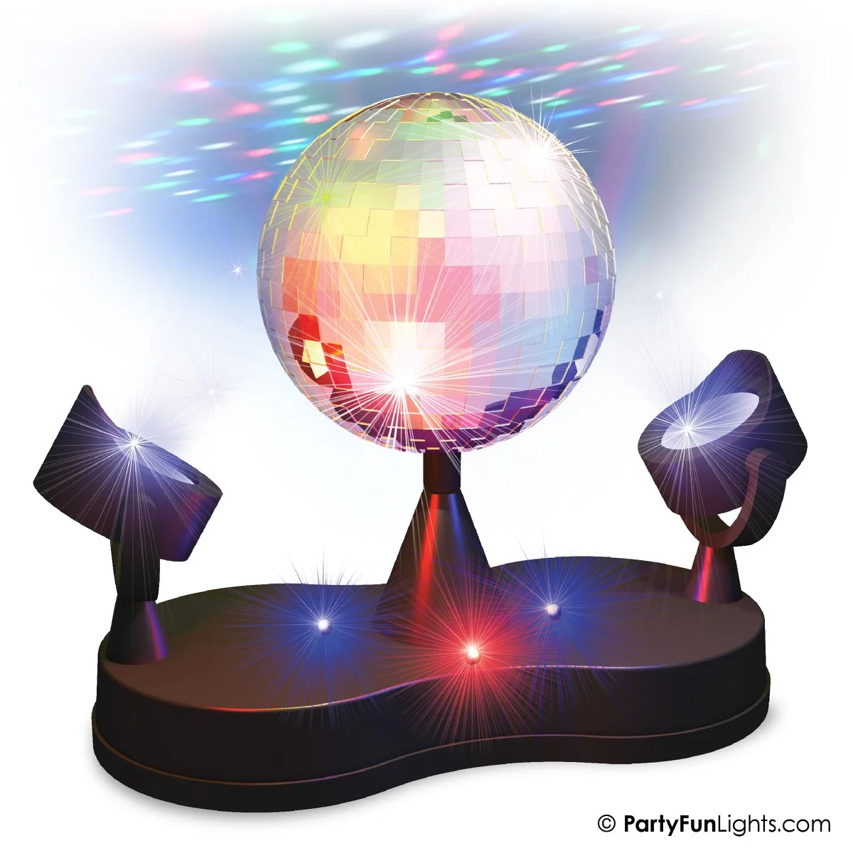PartyFunLights - Doppelt beleuchtete   LED Discokugel 