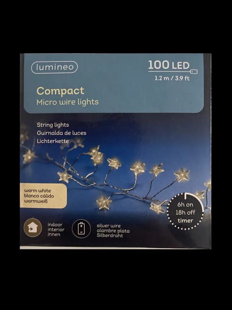 Lichterkette Sternform 100 LED 1.2 Meter