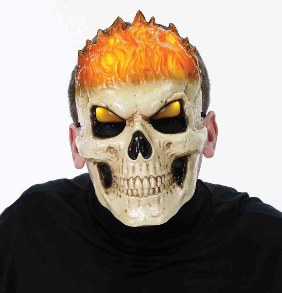flaming inferno skull mask 