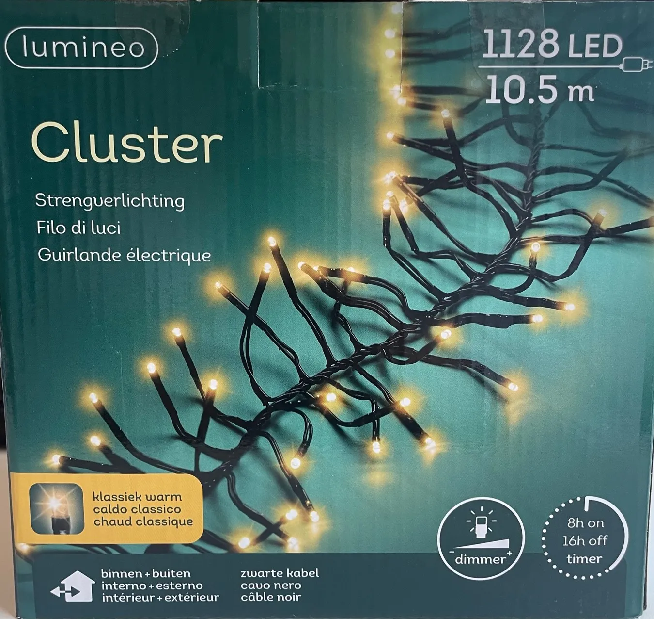 Lichterkette 1128 LED 10.5 Meter warmweiß