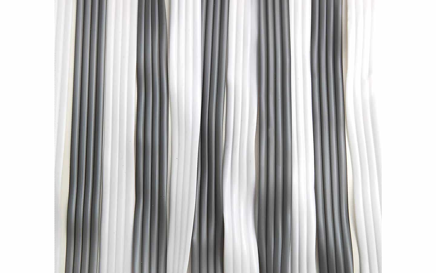 Brunner Vorhang "Ribbon"  -  60 x 190 cm, silber/weiß, KST