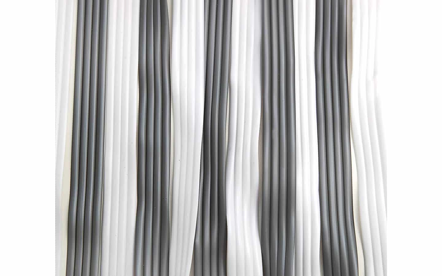 Brunner Vorhang "Ribbon" - 60 x 190 cm, silber/weiß, KST