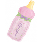 Folienballon its a Girl Babyflasche
