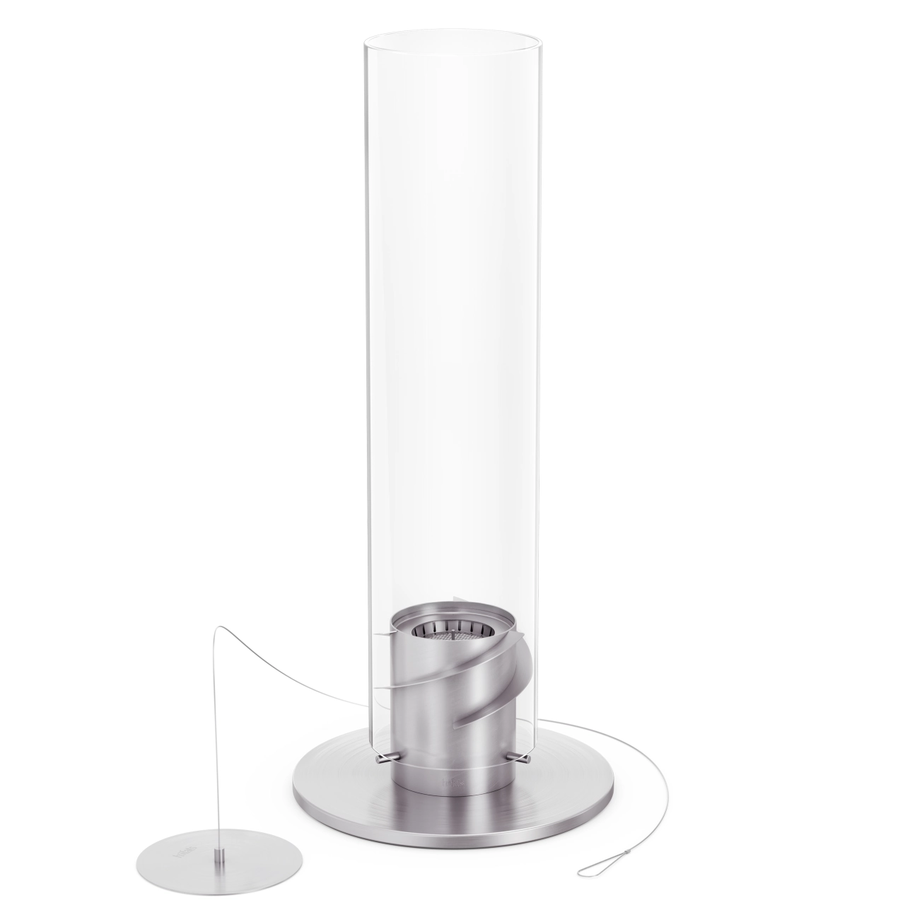 Hoefats Spin 1500 silber neben einem Löschdeckel