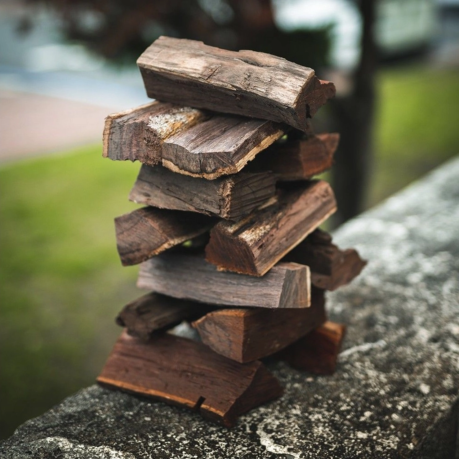 Gestapeltes Holz