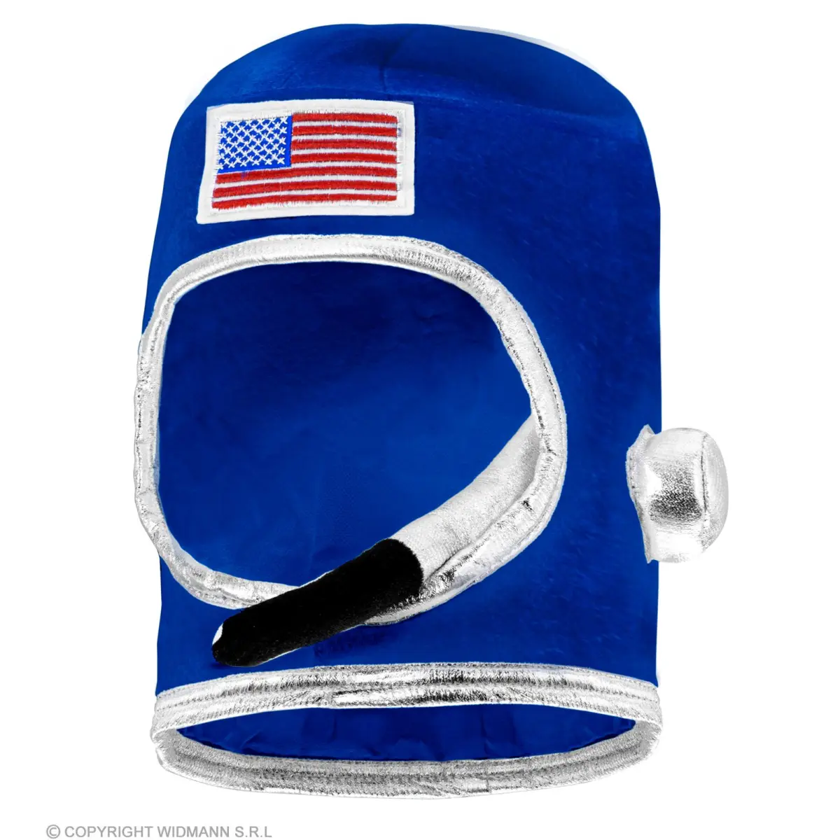 Astronautenhelm mit Miktrofon, blau für  Erwachsene