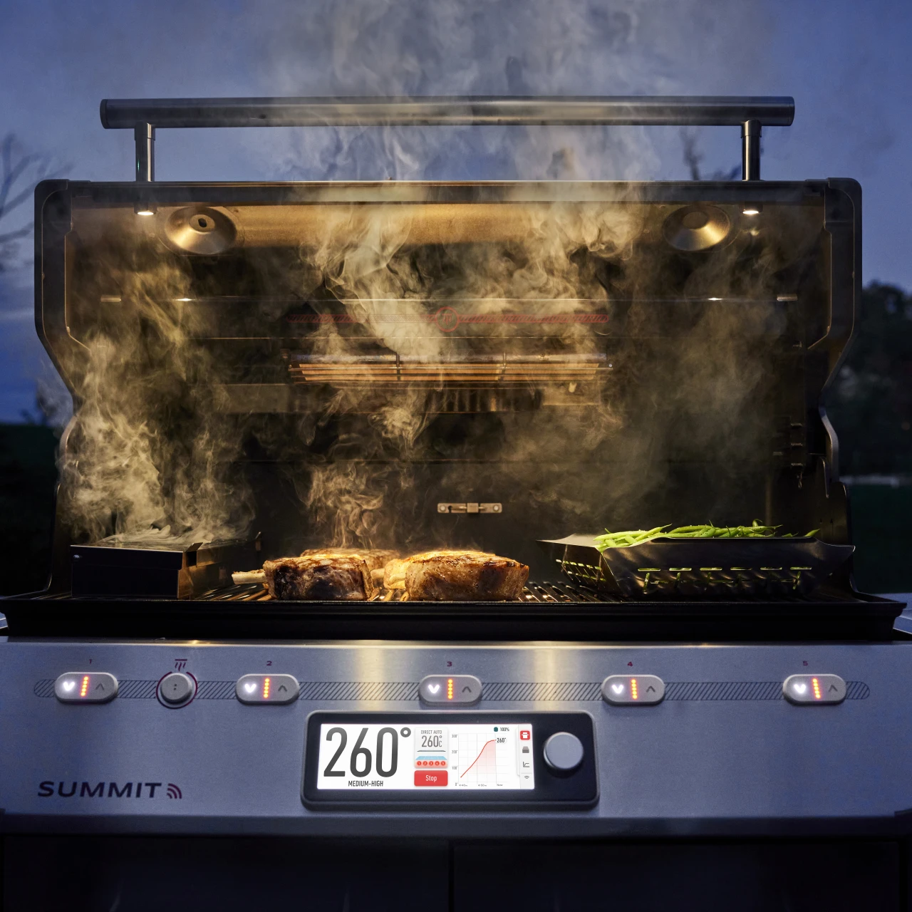 Weber Summit FS38X S Smart Gasgrill Backburner 800 Grad 1500094 1500114 8015094 Belechtung-1