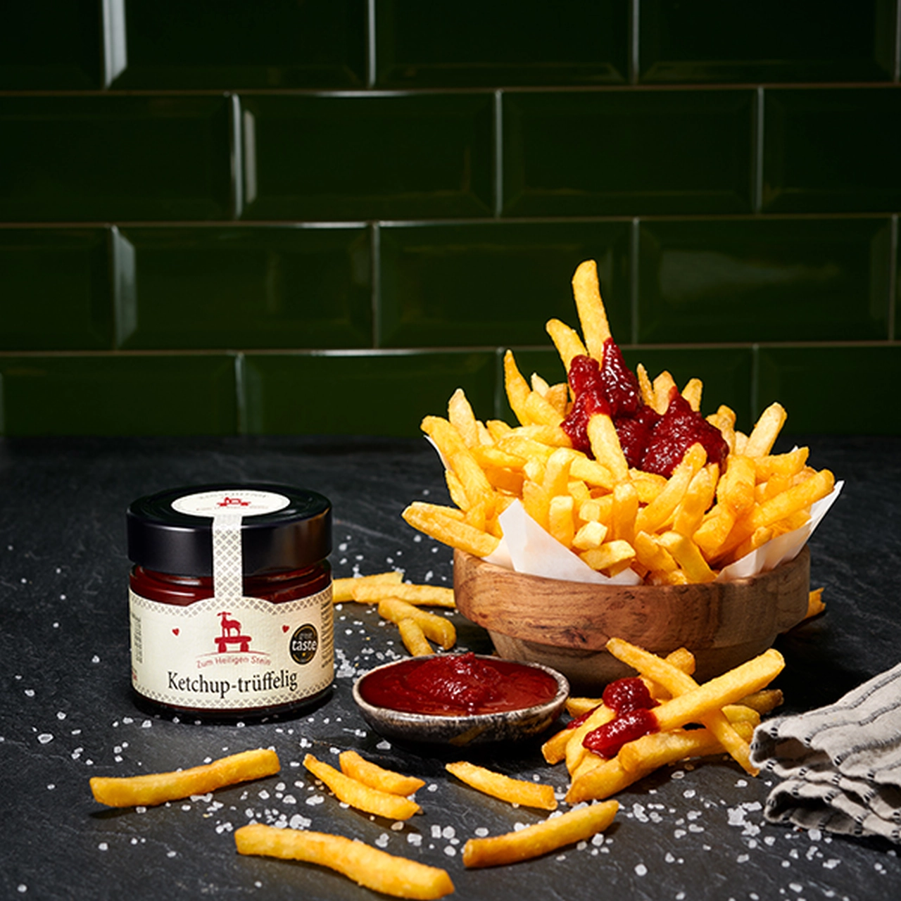 Trueffeliger Ketchup mit Pommes