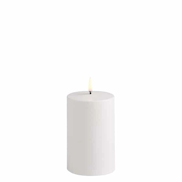LED Pillar Kerze Weiss für Aussen Ø7,8 H12,7cm 