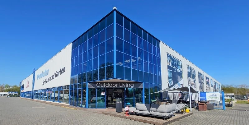 Außenansicht Outdoor Living Zentrum in Dortmund bei S&E
