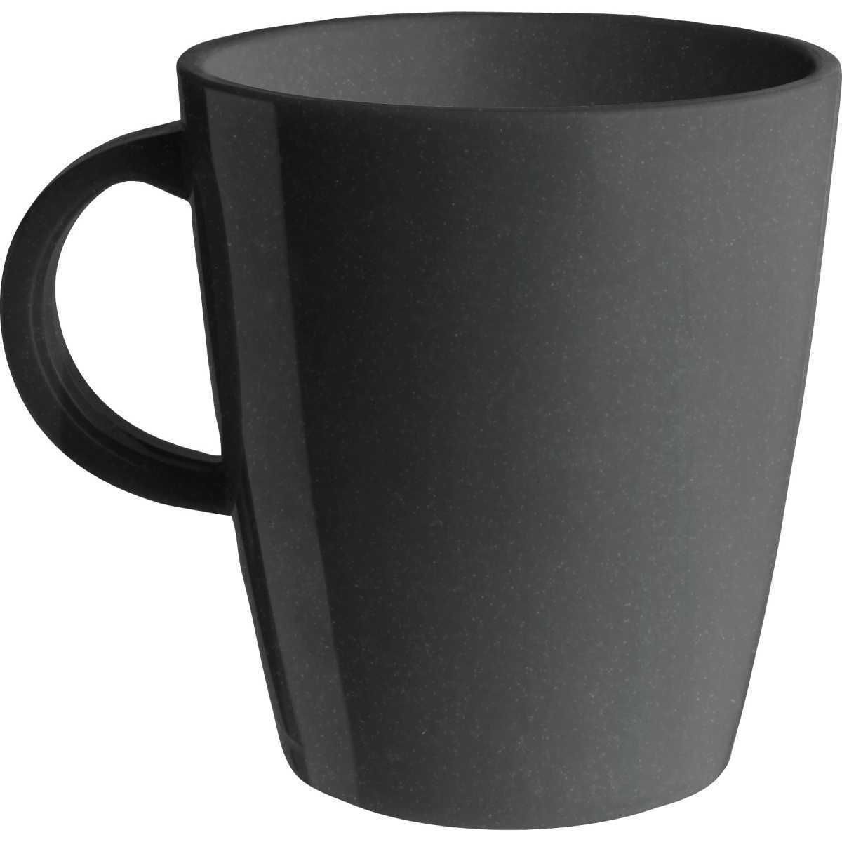 Brunner Becher Tasse schwarz mit Henkel