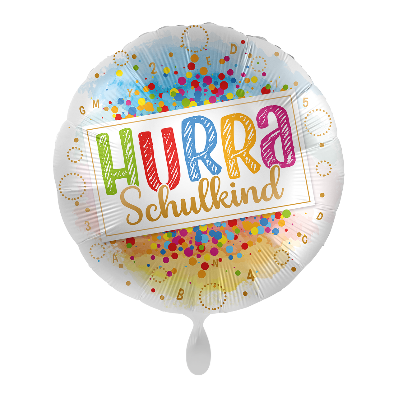 Folienballon: Hurra Schulkind