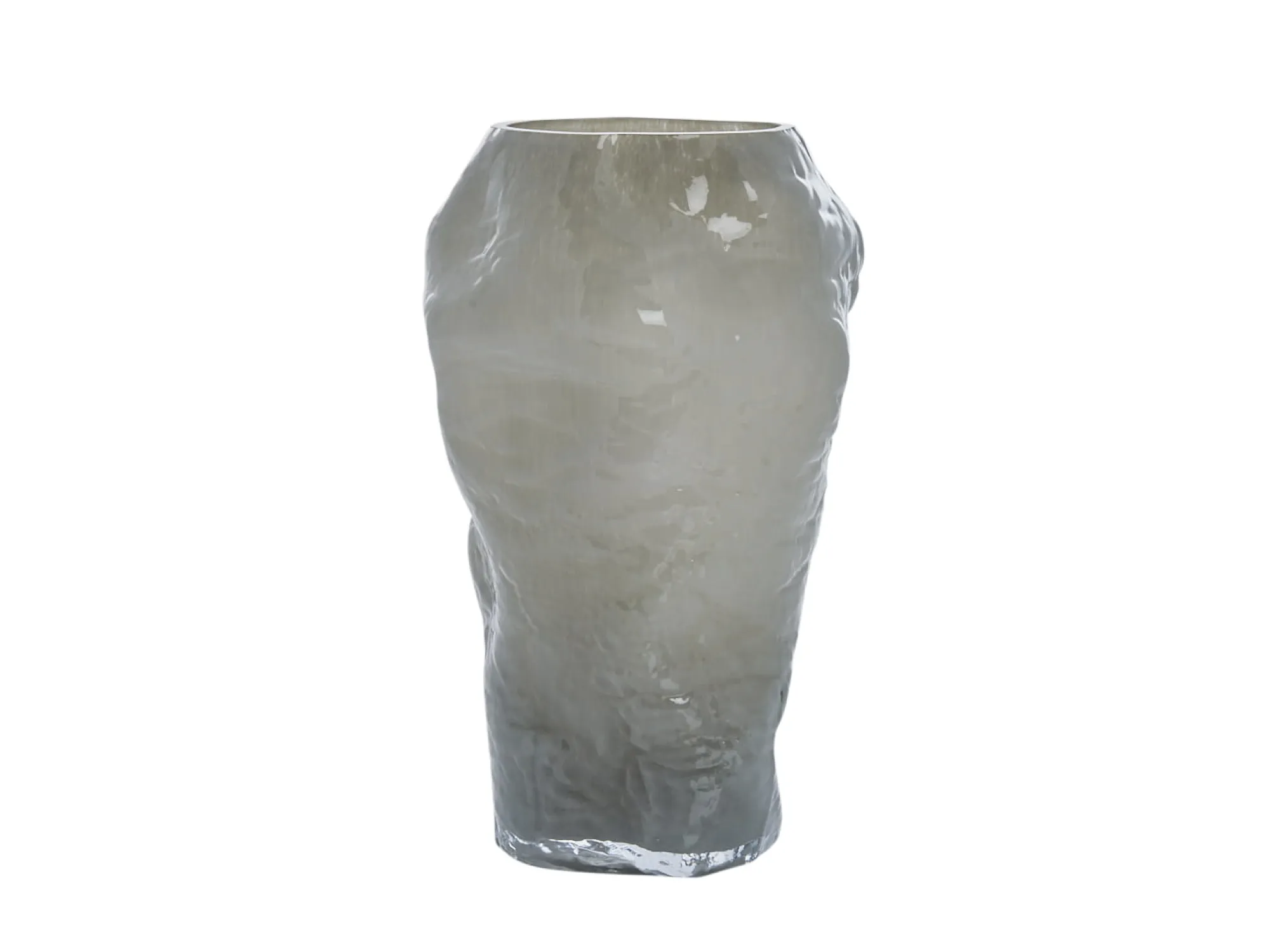 Lene Bjerre Marinella Vase Glas silber weiß 18x18x30,5 cm