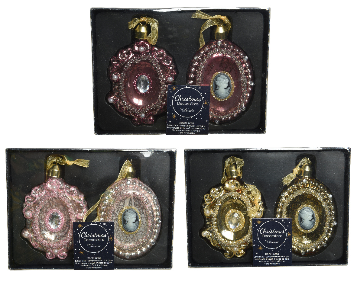 Ornamente Glas Glitzer Perlen Diamanten 6 Sort. 
