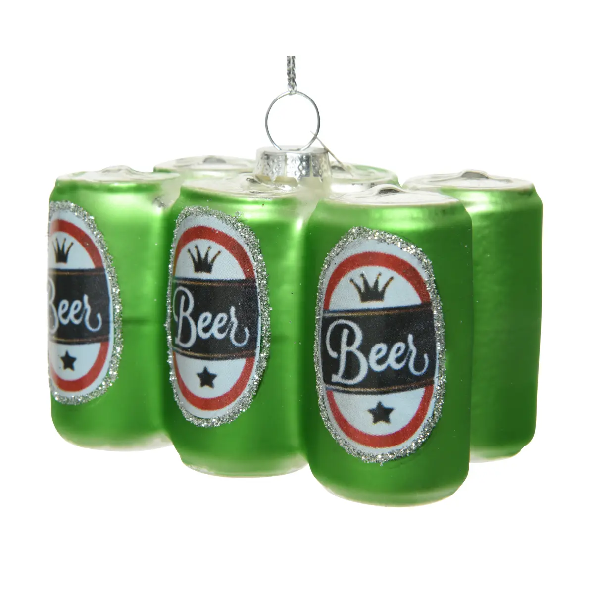 Kaemingk Weihnachtsdeko Bier 6 Pack grün