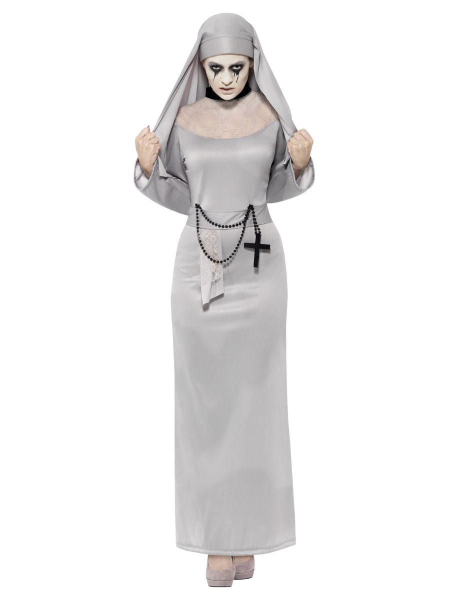 Kostüm: Gothic Nonne, Grau Größe: L