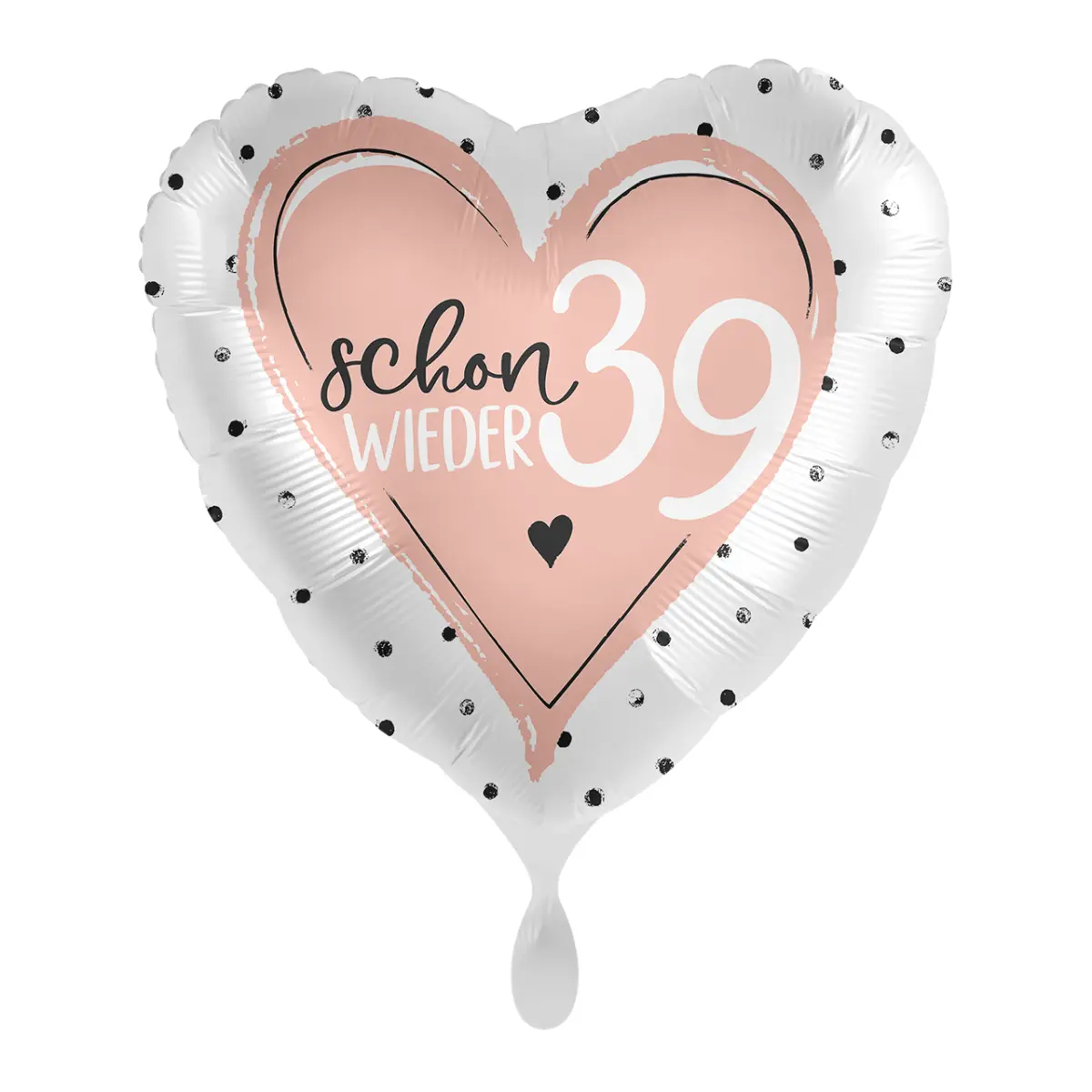 Glossy "Schon wieder 39" Folienballon –  43 cm für eine humorvolle Geburtstagsdeko