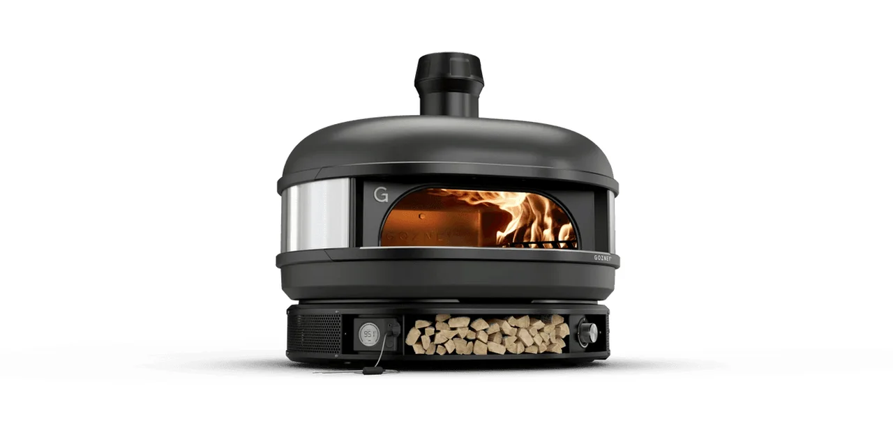 Gozney Dome Dual Fuel Black Gas und Holz Pizzaofen Herd Holzscheit GZADDOME-1