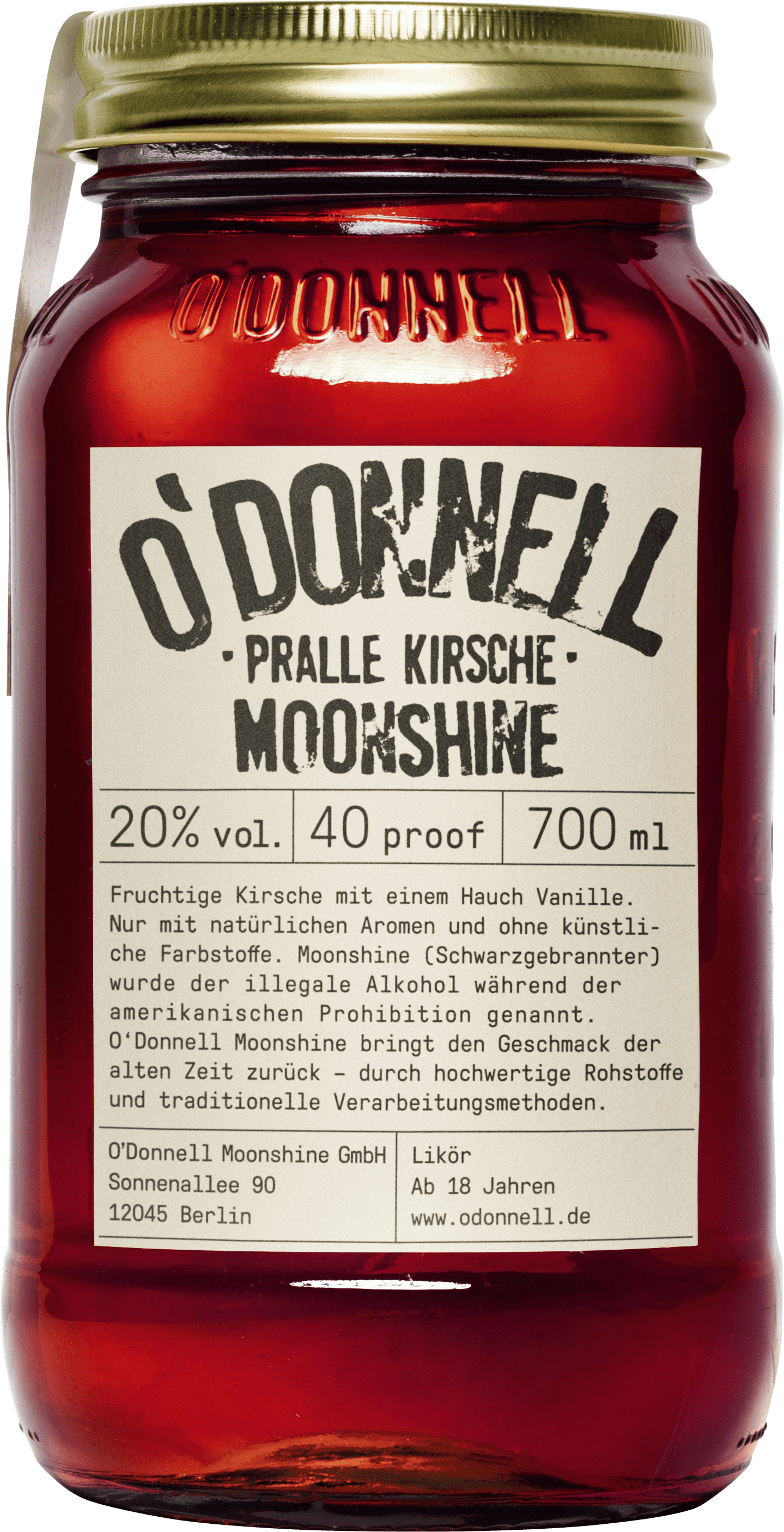 Pralle Kirsche 700 ml ( 20% vol.) O´Donnell - Moonshine
