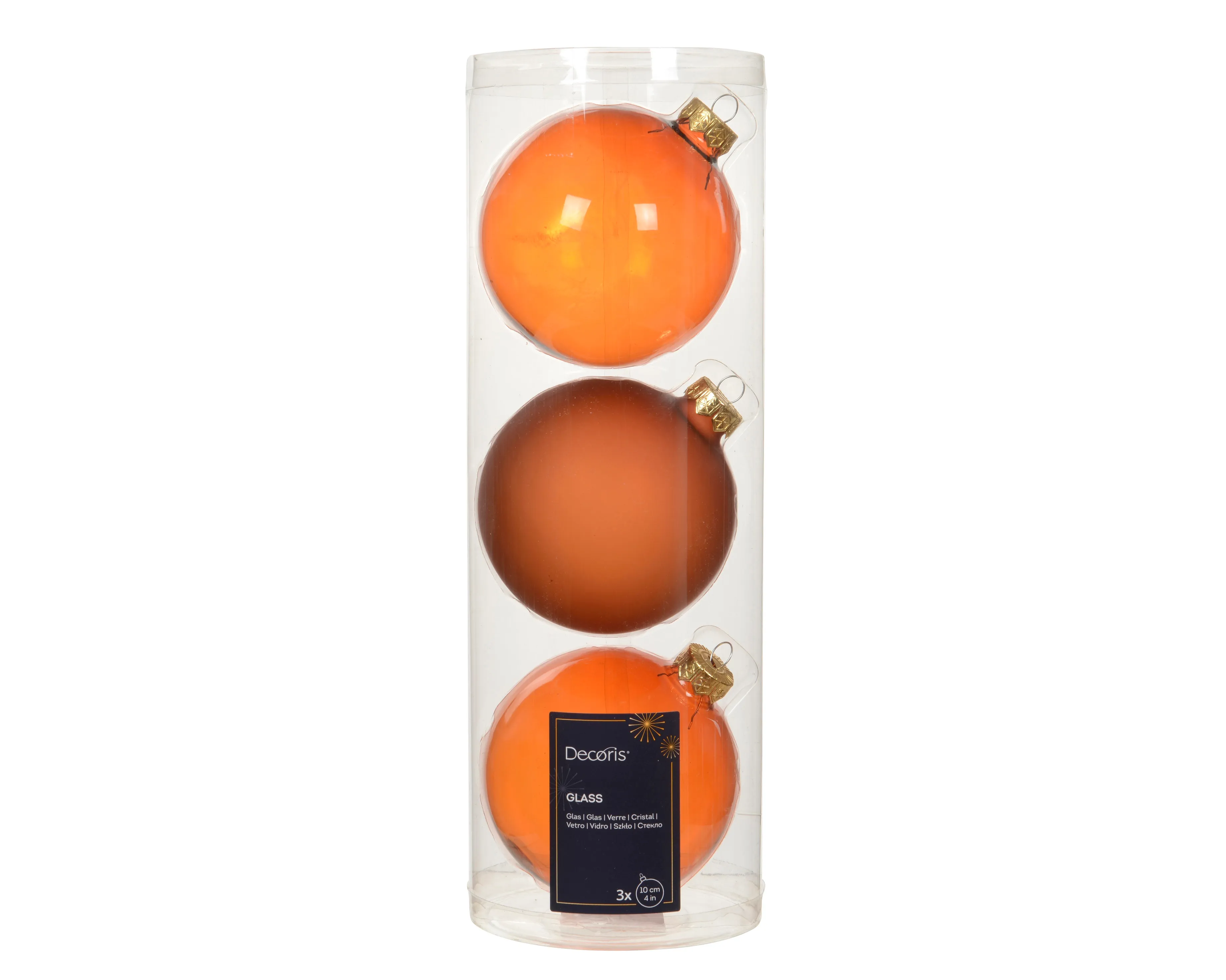 Kaemingk Weihnachtskugel Ø 10 cm 3 stueck orange