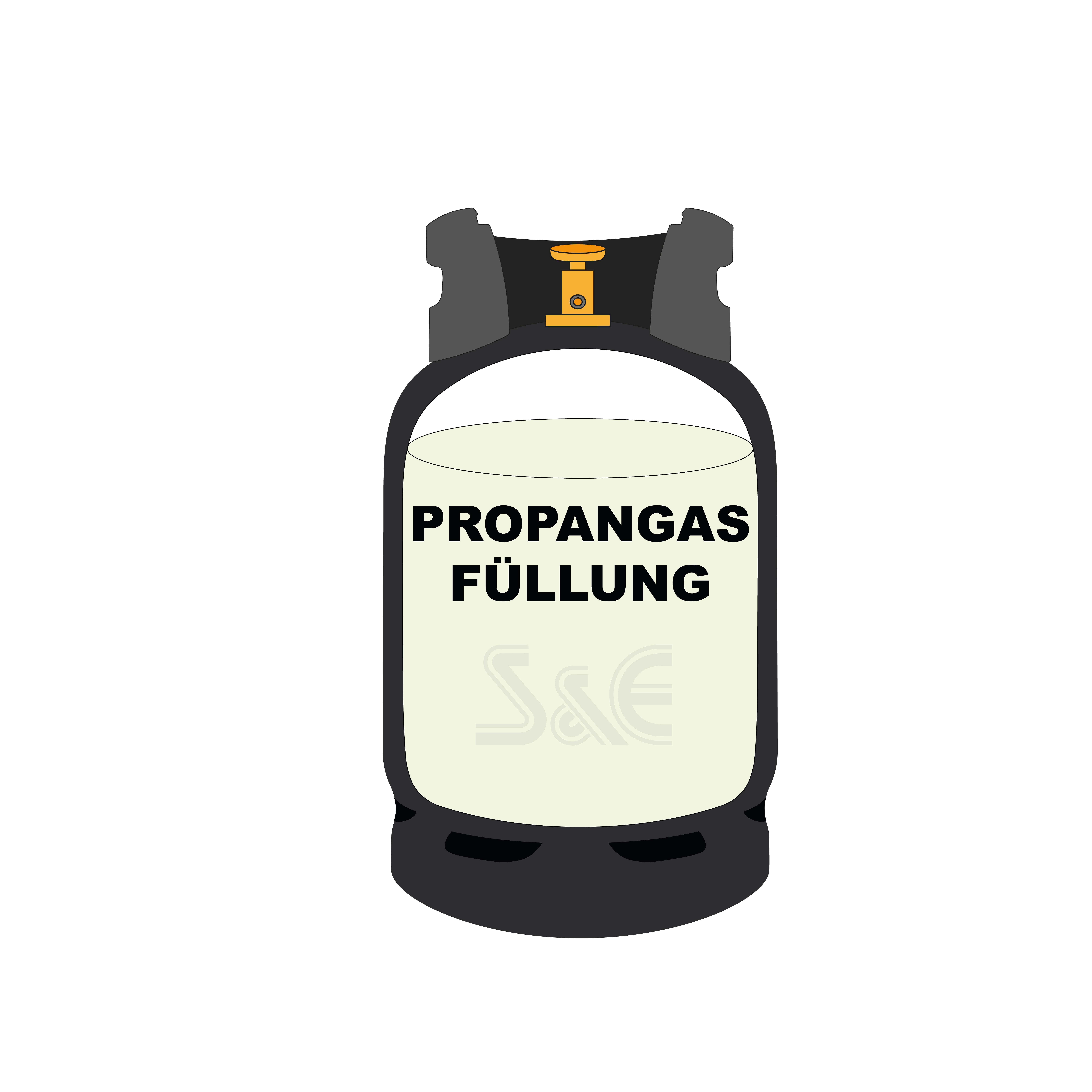 8 kg Propangas Füllung für  Premium BBQ-GAS Flasche  