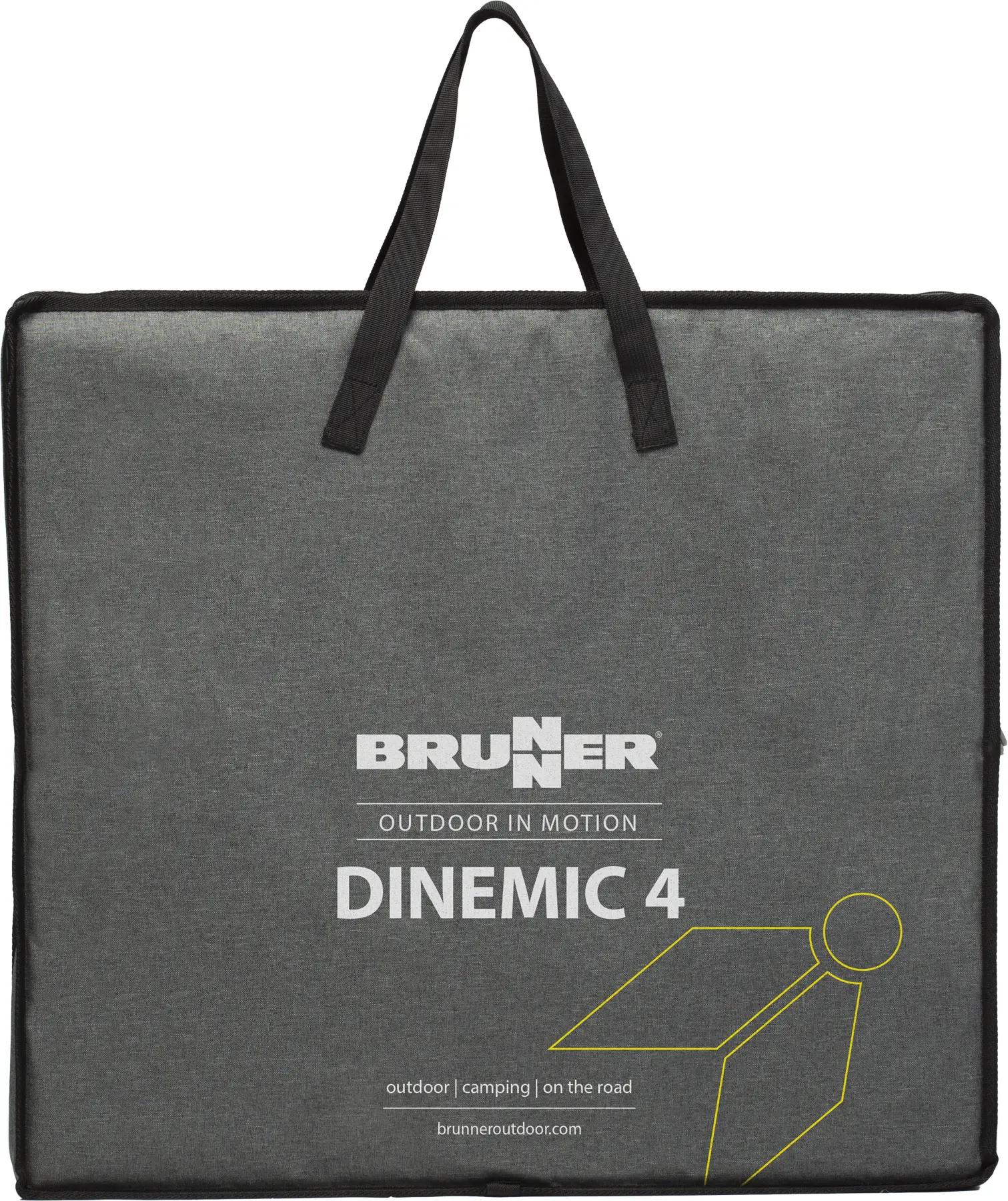 Dunkle Tasche mit Weißer Aufschrift