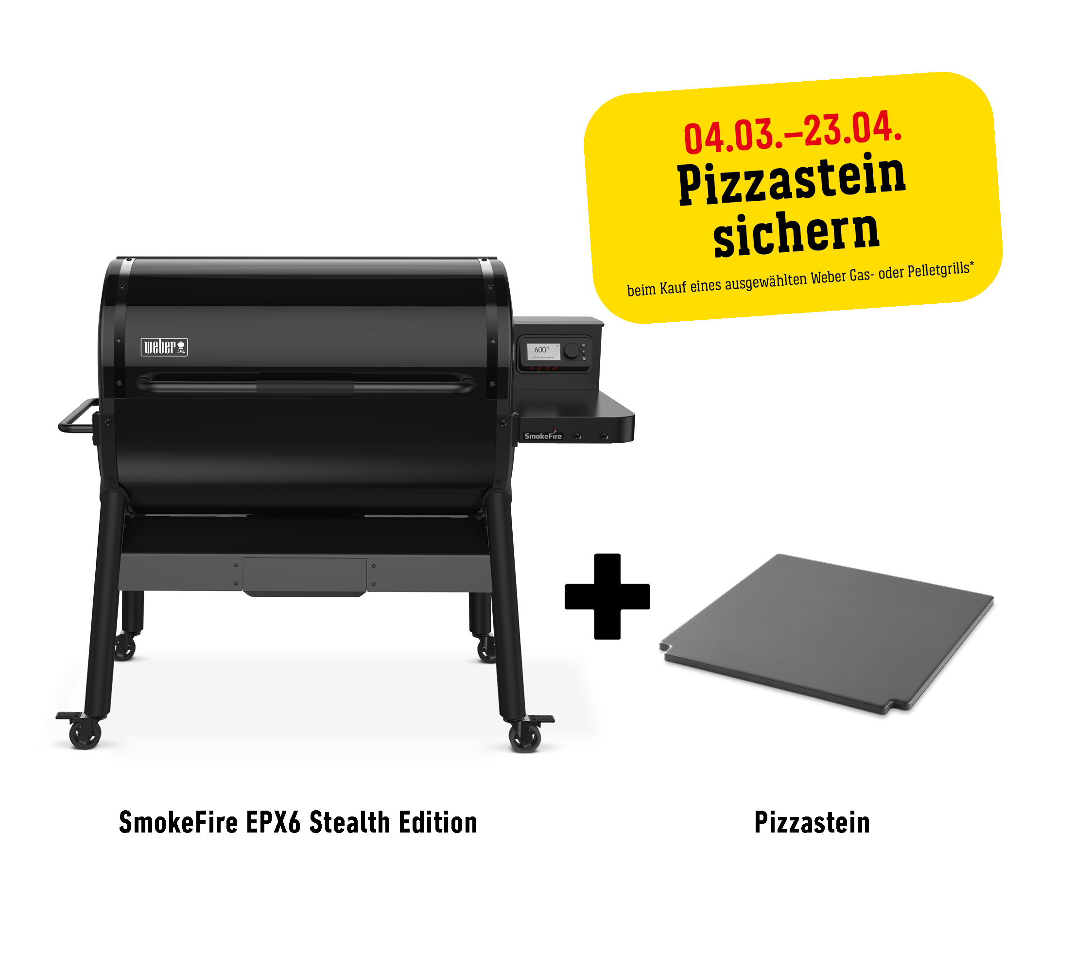SmokeFire EPX6 Pelletgrill STEALTH Edition inkl. Pizzastein* - Weber