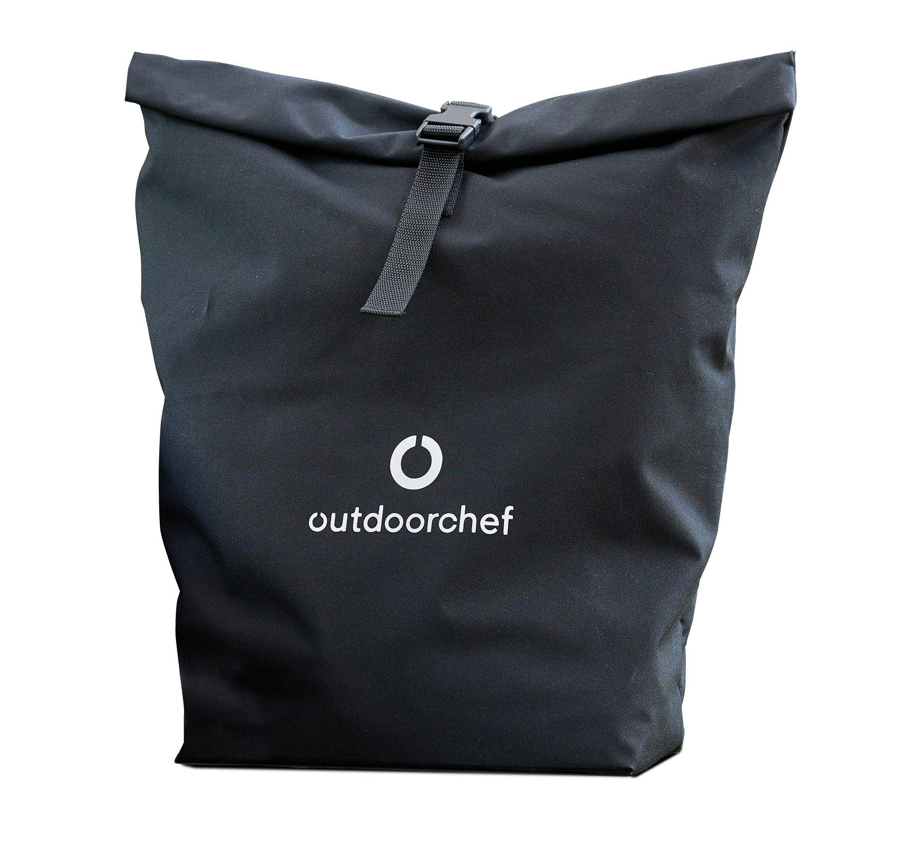 schwarze Aufbewahrungstasche mit Outdoorchef Logo für Smoke Kaltrauchgenerator