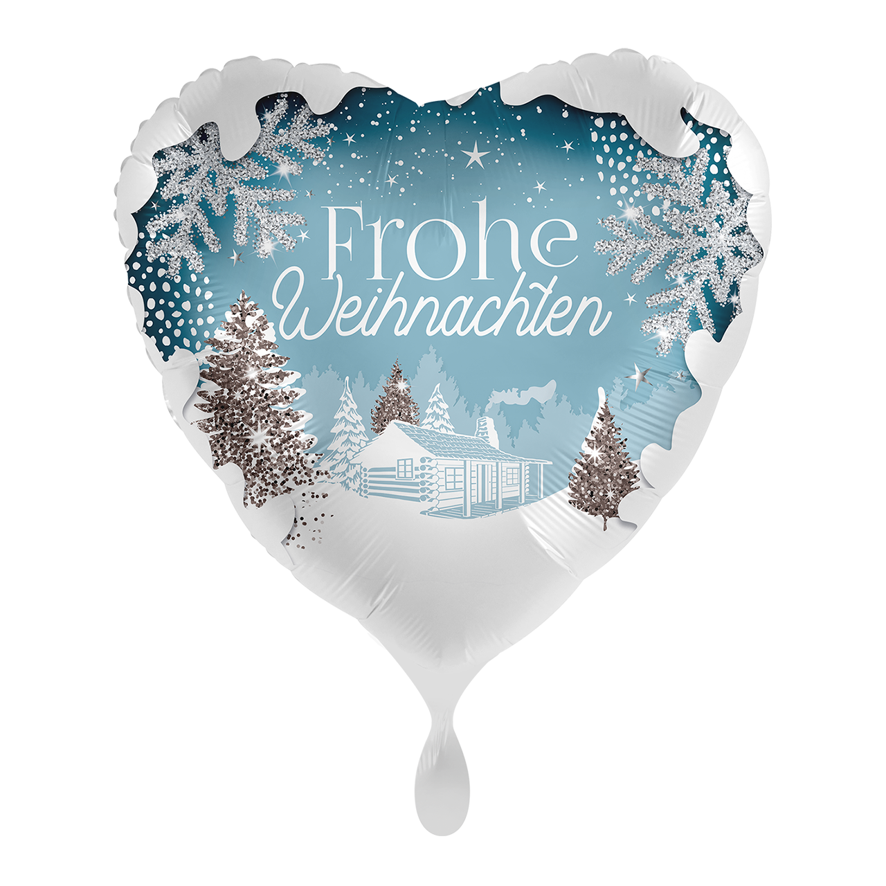 Folienballon: White Christmas Größe: 43 cm