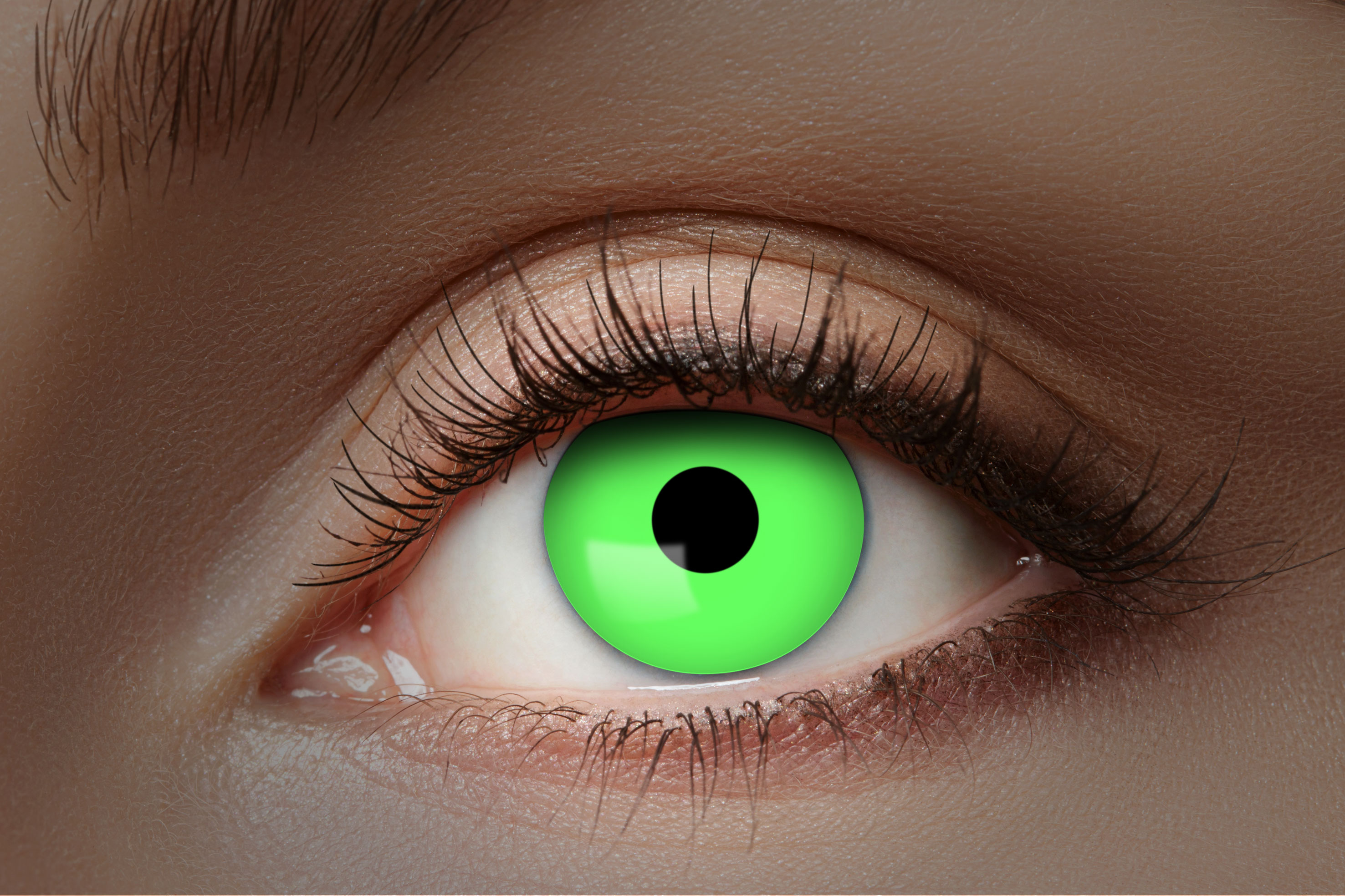 UV Flash Green Kontaktlinsen   1 Monatslinsen, UV-leuchtend