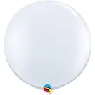 Weißer Heliumballon, der aufgefüllt wurde