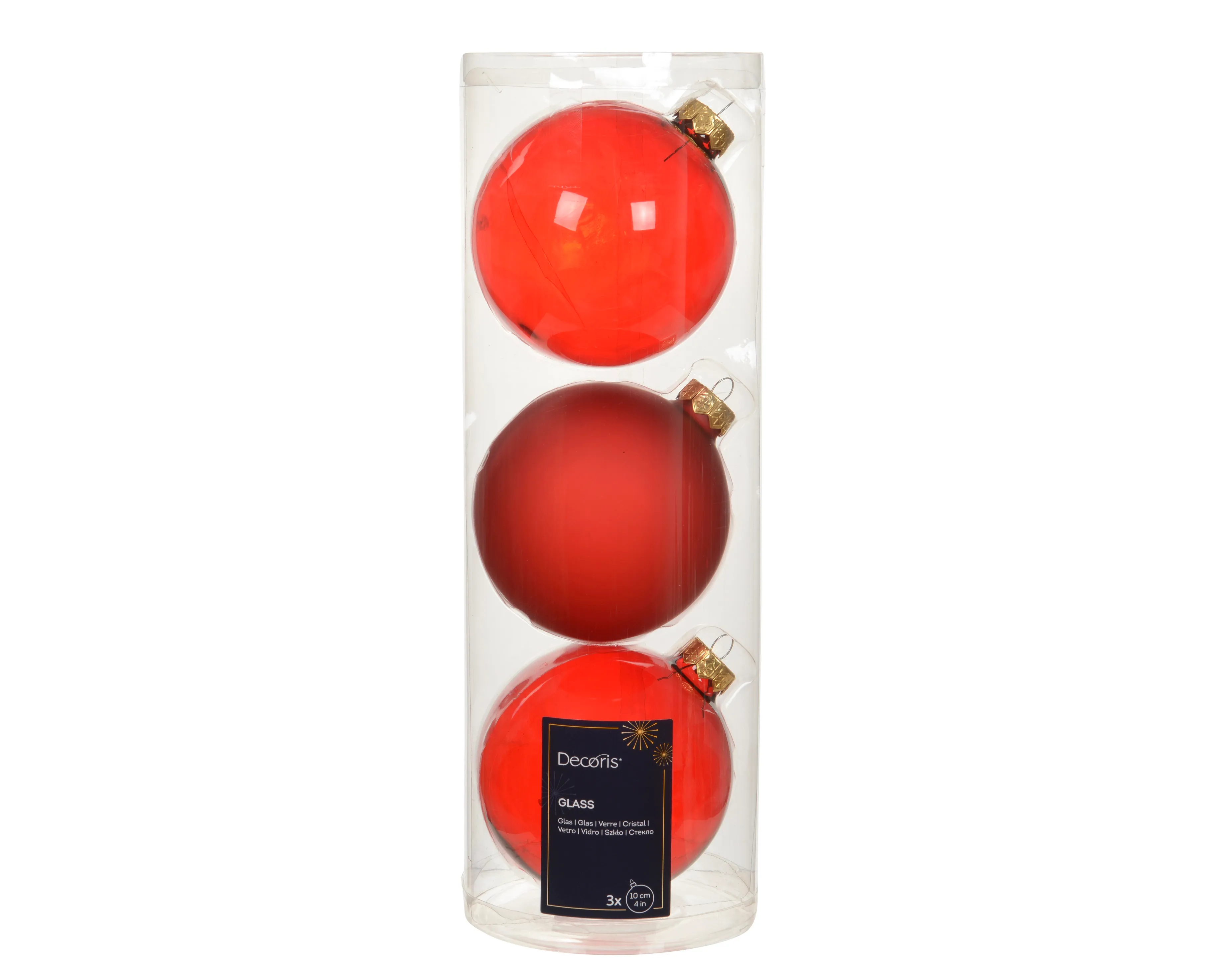 Kaemingk Weihnachtskugel Ø 10 cm 3 stueck rot