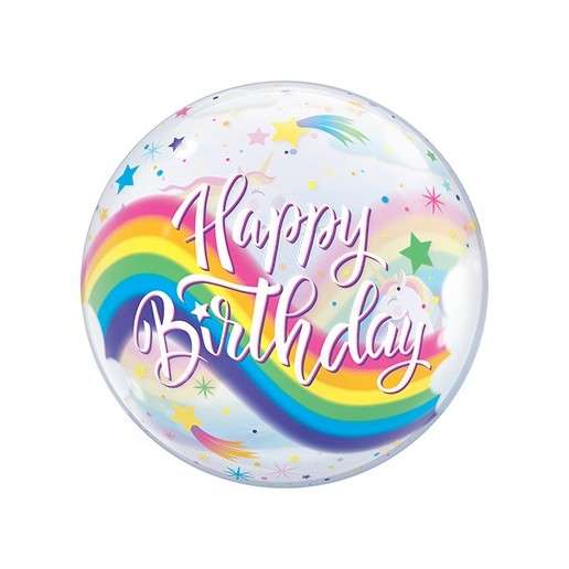 Bubble: Birthday Rainbow Einhorn Größe: 55 cm