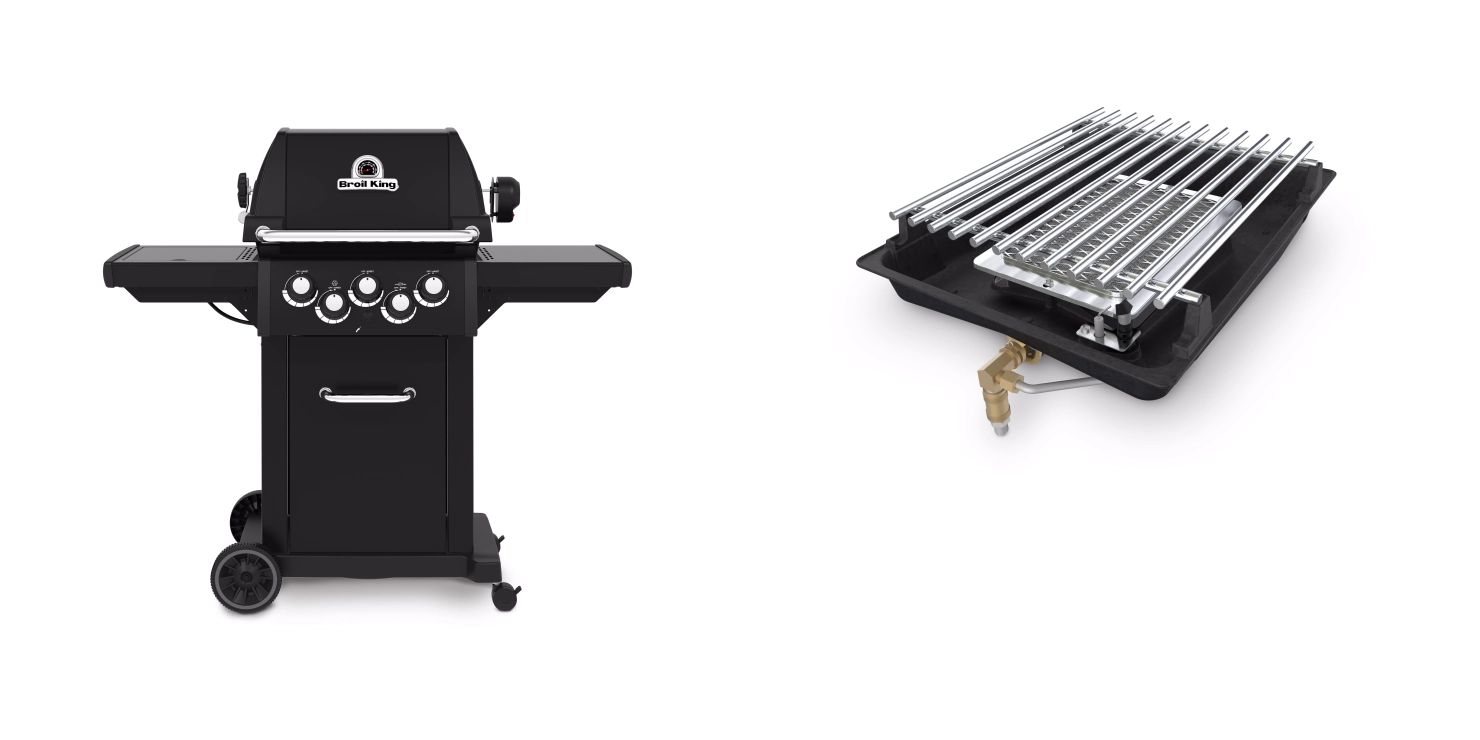 Broil King Royal 390 Shadow Gasgrill inkl.  Drehspieß | Motor und 800 Grad Seitenbrenner