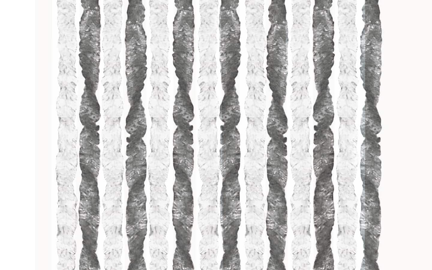 Brunner Flauschvorhang Acapulco 56 x 185 cm, grau/weiß